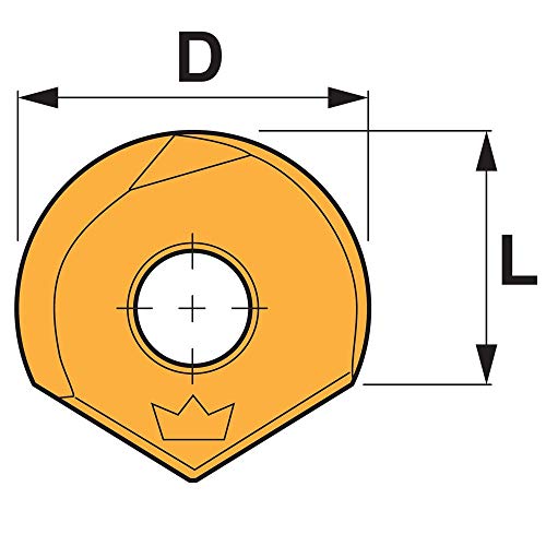 מילסטאר-מגה-בייט-1250 - הסנ-כדור מפסק שבב האף קרביד כרסום הכנס [חיתוך קוטר=1.25, רדיוס פינה=0.625, מצופה הסנ]
